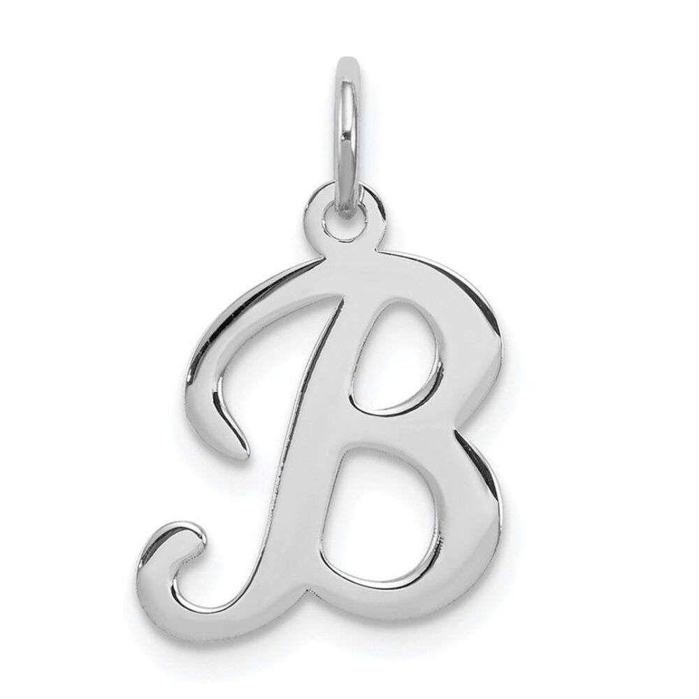 Sterling Silver, Sophia Collection, Small Script Initial B Pendant